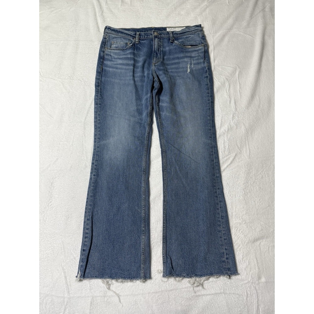 Rag & Bone Jeans‎ Womens 32x29 Peyton Mid Rise Bootcut Medium Wash Denim Stretch